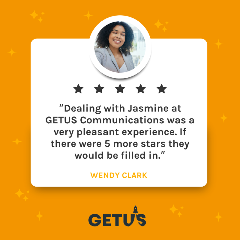 🌞 Amazing review, thank you so much!

We appreciate you taking the time to share your experience. 🙌

#GETUSCommunications #RocketFastInternet #UnlimitedInternet #HomeInternet #BusinessInternet #HomeInternetPlans #BusinessInternetPlans #GETUSBusiness #FastInternet