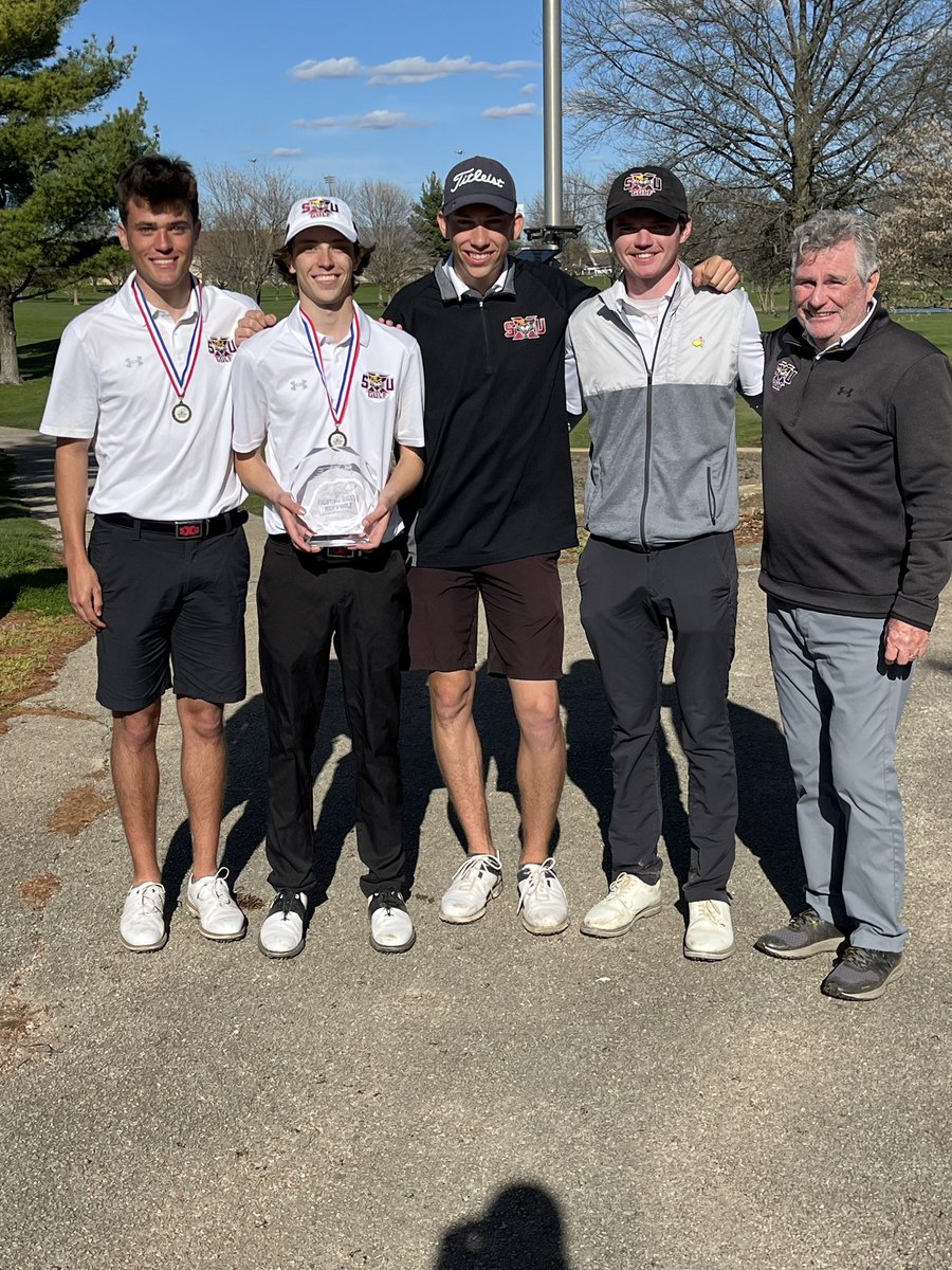 SXU_Golf's tweet photo. 🚨COUGS WIN🚨

The men take home the St. Francis invite at Inwood with a team score of 308!

Congrats to Dan Stood for his first collegiate win!

 #rollcougs https://t.co/FfDR949bK8