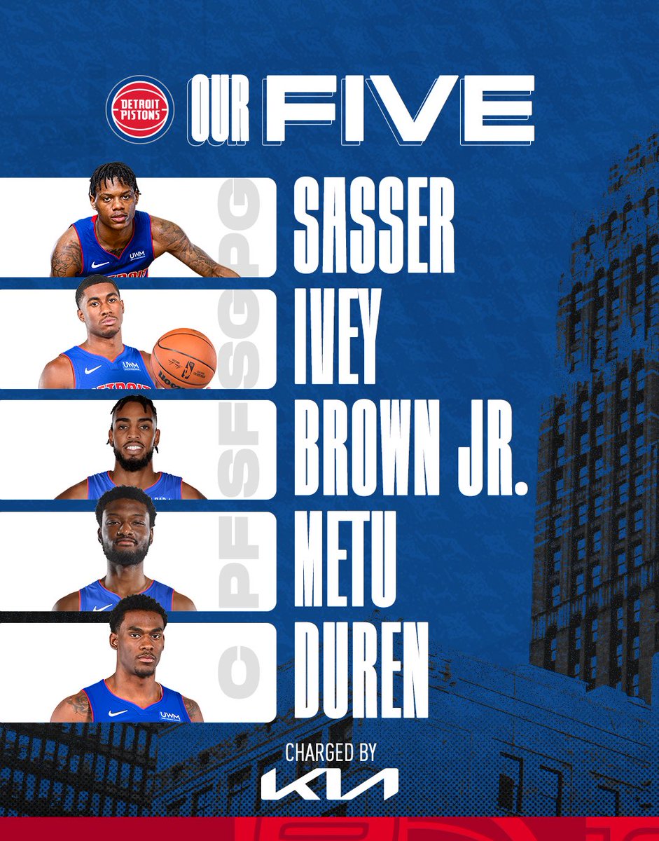 Our five tonight 

@Kia | #Detroitbasketball