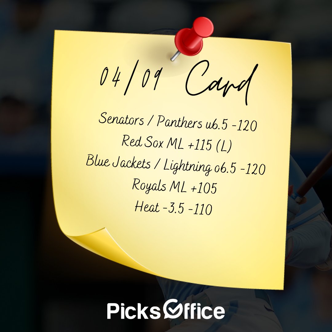 Today’s Picks From The <a href="/PicksOffice/">Picks Office</a>

307-224 (57.8%) +56.47 Units, let’s continue.

$400 to one follower who interacts with this post, if we sweep the remaining games 4-0!

Let’s have a great day!