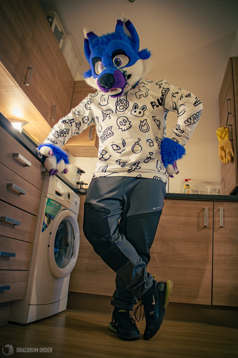 Absolutely in love with my new hoodie from @0FoxShop :3 IT'S SO COMFY! I've had so many compliments from both furries and normal people on this hoodie specifically x3 📸: @DracorumOrder 🐺: @kraftyhyena