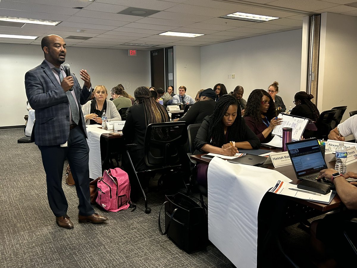District leaders, Human Capital Management, and Performance Management engage with counselors in the work of re-envisioning counseling services! Thanks for a great day of empowerment! @DrBrianLusk @CounselingDISD @TeachDallasISD