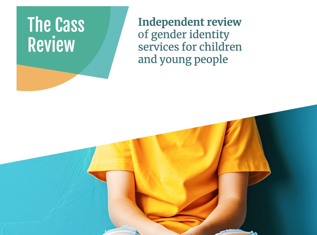 The final report of the Cass Review is out England's National Health Service commissioned this independent review, by pediatrician Hilary Cass, of the nation's just-closed pediatric gender care clinic and the research backing pediatric gender-transition treatment. Learn more🧵⬇️