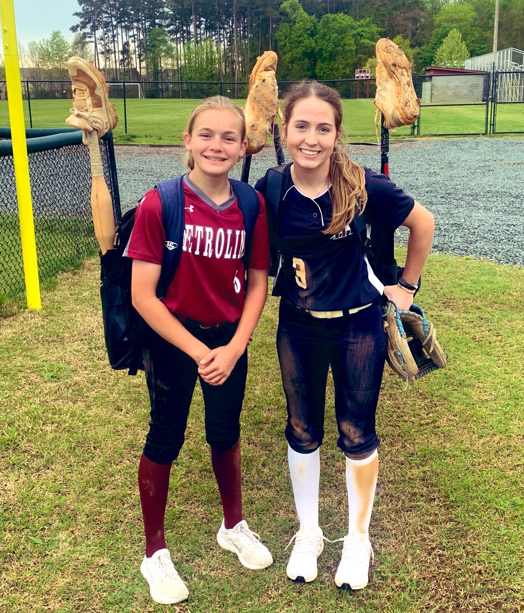 Addy Sailer (2028) and Callie Hill (2028) may get more swimming done in this rain than softball ☔️ … as long as it’s dry this weekend when they put on the same jerseys again!