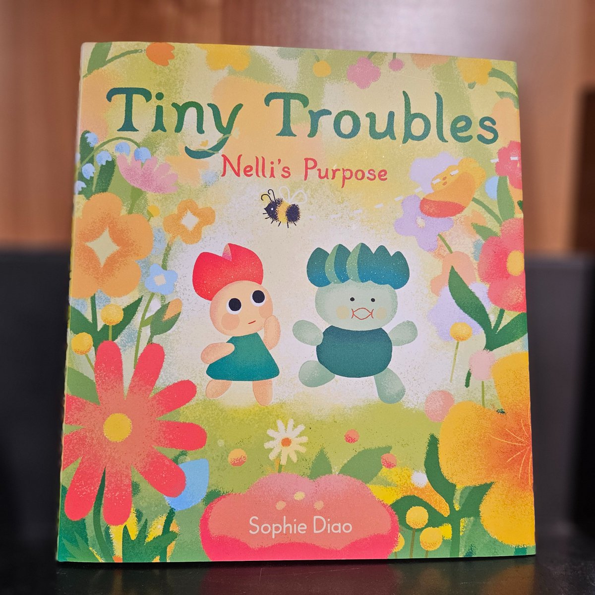 Looking for the perfect springtime #picturebook? Look no further than #TinyTroubles by #SophieDiao! Full of beautiful colors, irreverent humor, and two cute plants searching for their purpose. Meet the author this Saturday 2pm at @BooksIncStores Laurel Village! #NewBookTuesday