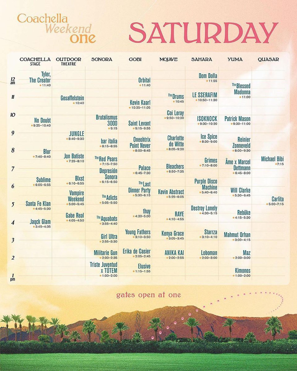 Vampire Weekend makes their return to #Coachella after 11 years for Weekend 1. This past week saw the release of their latest album, 'Only God Was Above Us'.