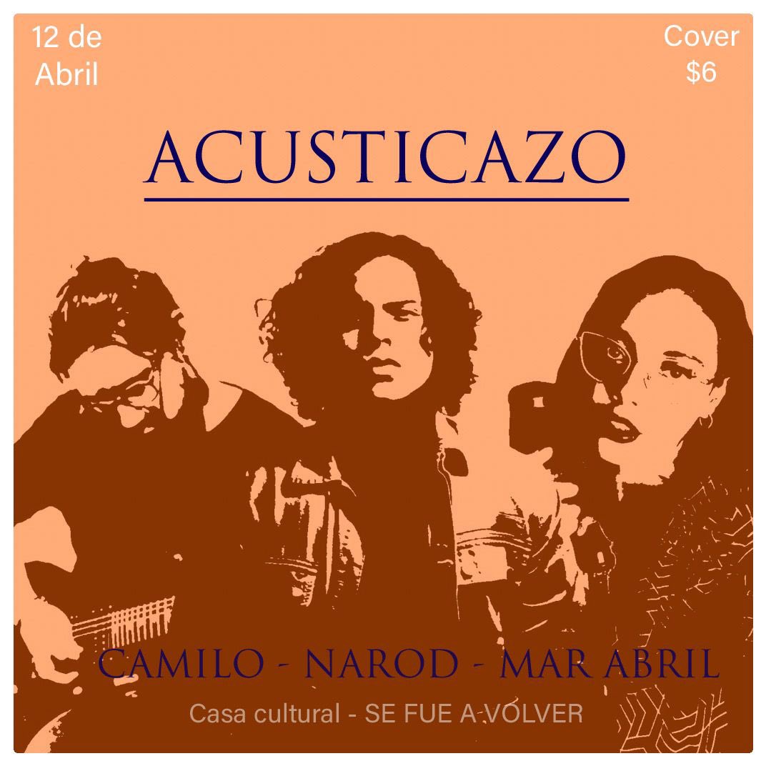 sefue_avolver's tweet photo. 🎙️Viernes 12 de abril a las 7:00 pm en la 🏠 SE FUE A VOLVER un ACUSTICAZO ✨con @david_narod @camilo_herrera95 y @marabrilmusic  

🎟️ $6
 
📍Casa Cultural SE FUE A VOLVER: Guangüiltagua N34-542 y Alberto Guerrero (Sector Batán Alto)

📞Reservaciones: 0999708868 https://t.co/pfisGruFS7