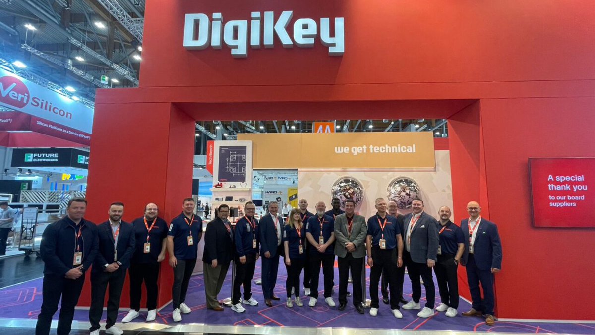 Come get technical w/ the #DigiKey team at @embedded_world! 🔌💡🤳 ✨Sign up for the Great Board Giveaway ✨Check out demos from our partners ✨Try your luck at the wheel & slots🎰 ✨Visit with other engineers 🗣️ @NXP @ublox @Raspberry_Pi @ST_World #ew24