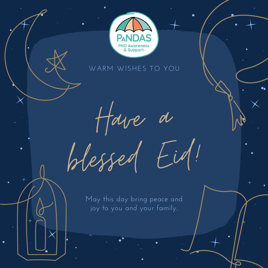 PANDAS would like to wish Eid Mubarak to everyone celebrating ❤️ Sending you all so much love and best wishes ✨ [ID 'Warm wishes to you - Have a blessed Eid! May this day bring peace and joy to you and your family']