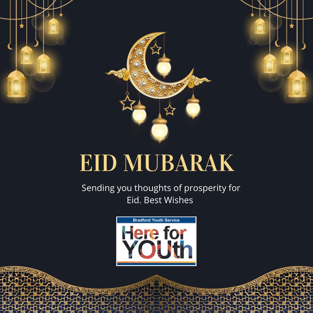 Wishing everyone celebrating a very Happy Eid 🥳 #eidmubarak #community #bradford #TeamBradford #BradfordYouthService #ukcityofculture #BradfordCityOfCulture #BD25 #Bradford2025