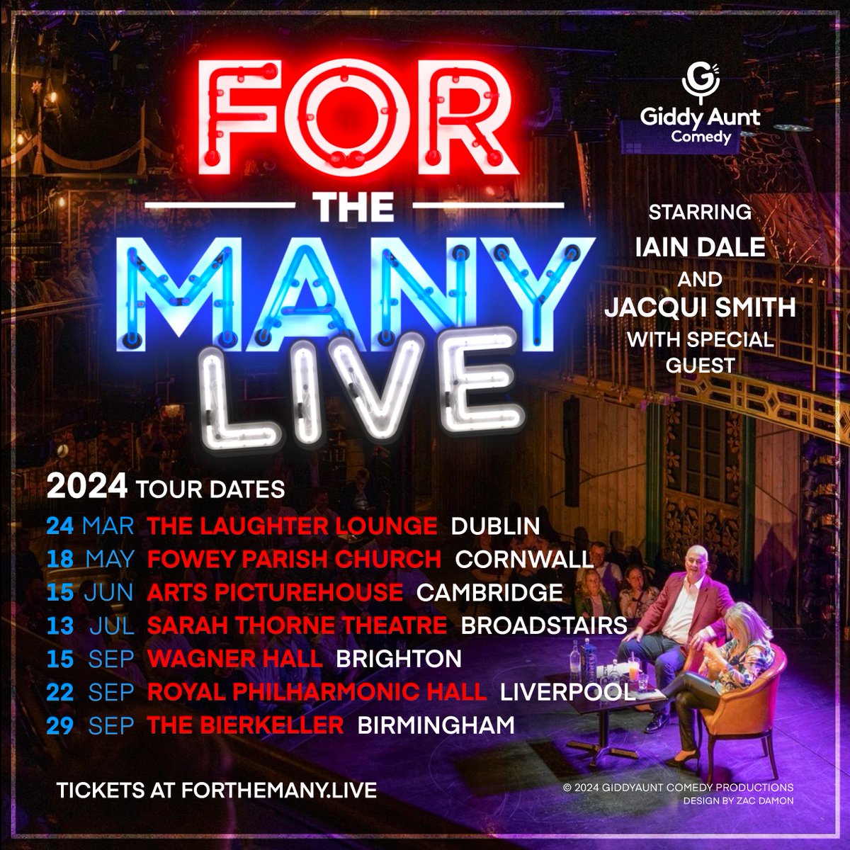 Tickets for FOR THE MANY LIVE! in Fowey, Cambridge Brighton and Liverpool are now on sale at forthemany.live