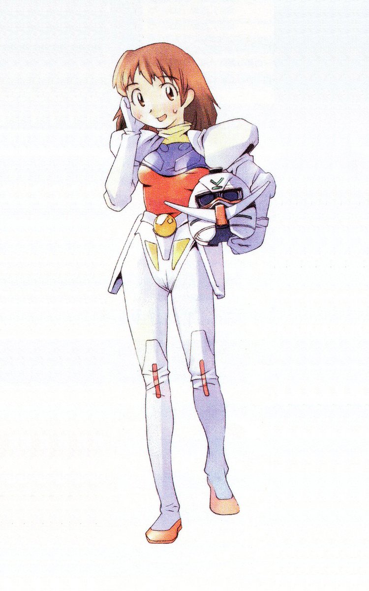Turn A Gundam girl illustration by Kouji Ogata, from the June 1999 issue of Newtype #ターンエーガンダム25周年