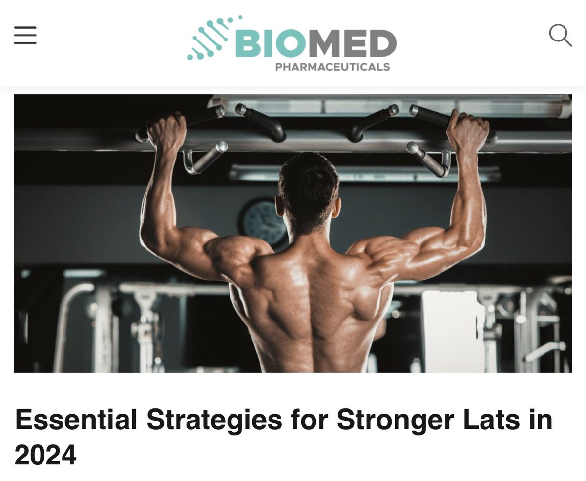BioMed_is's tweet photo. 🧬🇨🇦 Unlock the power of your lats! Strengthen, sculpt, and define with our latest fitness tips and exercises. #LatGoals #FitnessJourney 💪🏼 https://t.co/QEaGXDI9le https://t.co/SAHW0cxX6x