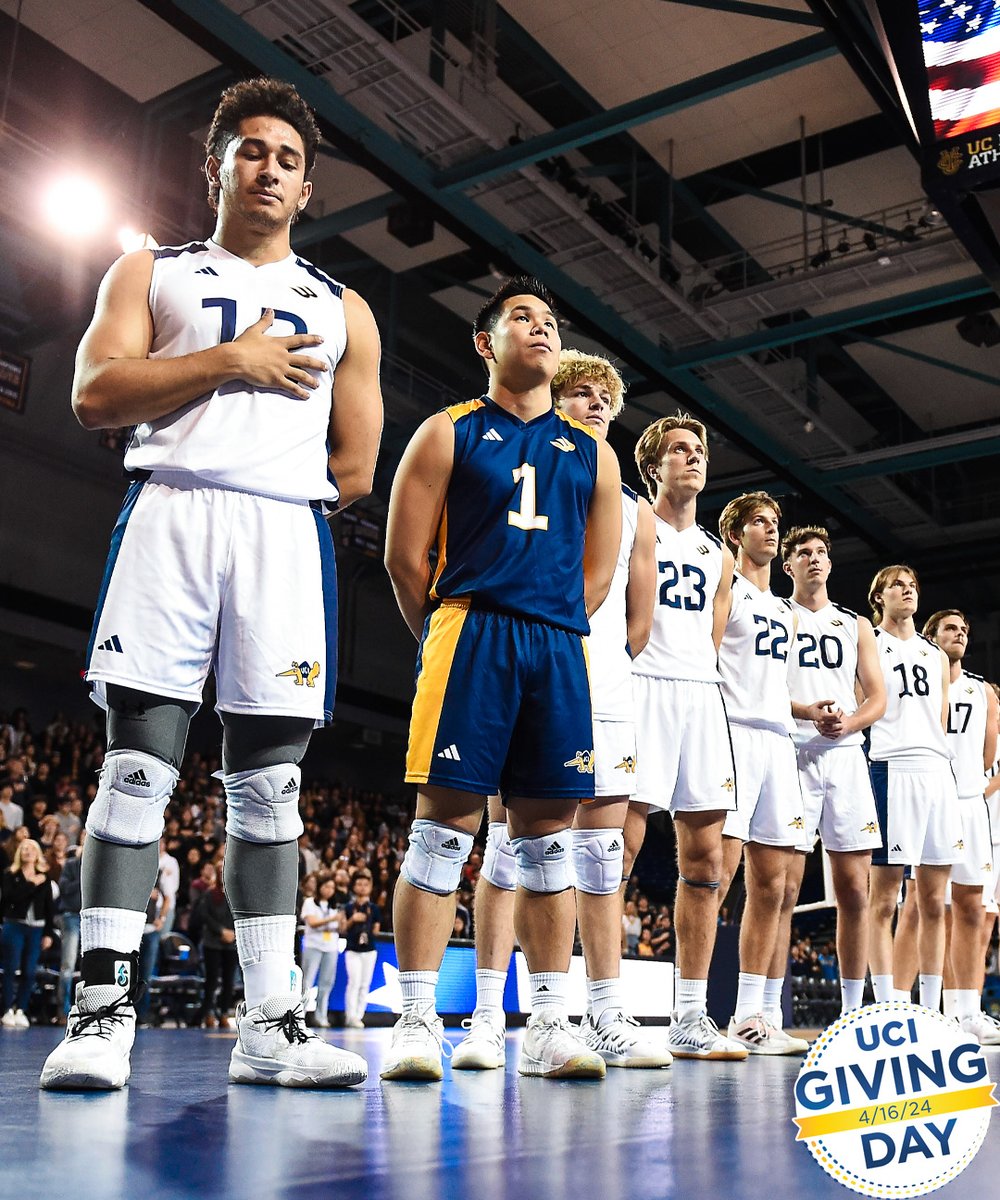 Fellow Anteaters... it feels great to do something good and support UC Irvine Men’s Volleyball for #UCIGivingDay on April 16th, 2024. There’s only 1 WEEK left! Please visit givingday.uci.edu/MensVolleyball to make an early gift!

#TogetherWeZot | #UCIGivingDay