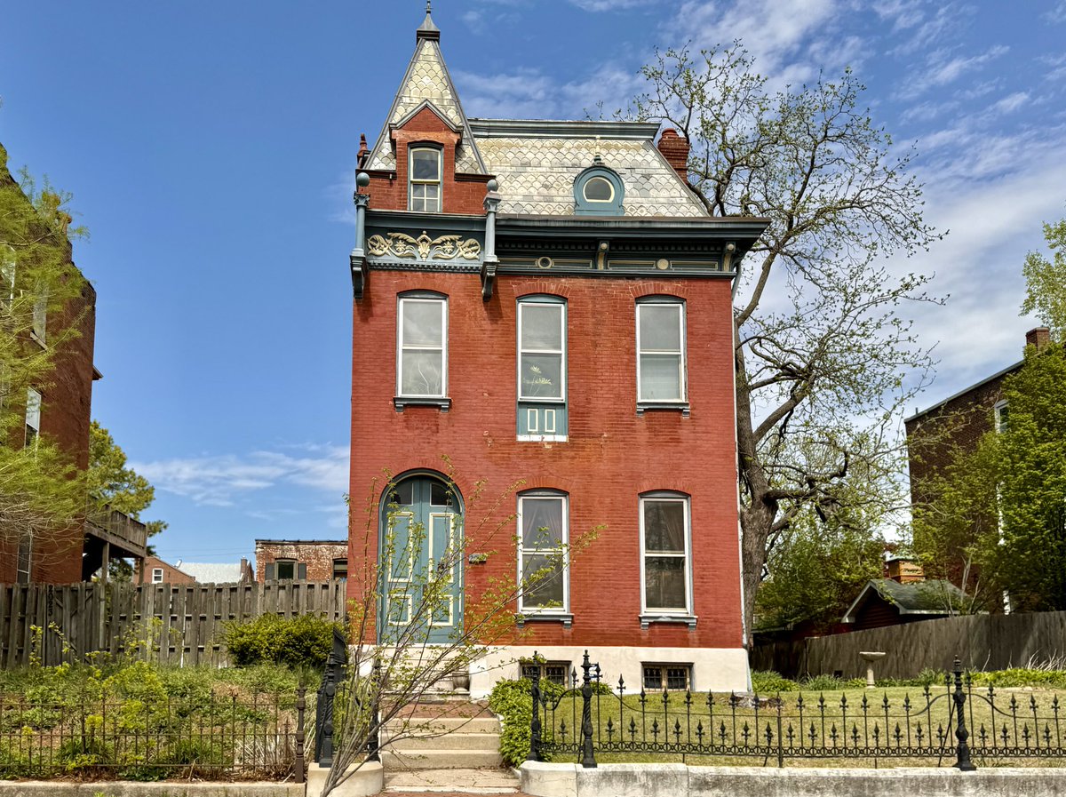 Victorian houses on Sidney Street in Benton Park, St Louis