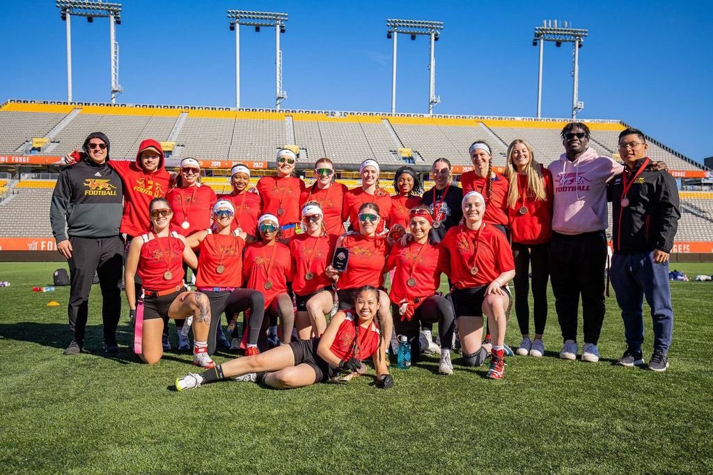 Our 3 medal winning teams from this past weekend! 🥇Western 🥈Toronto 🥉Guelph Can’t wait to see these three teams represent the province at Nationals! #WeAreFootballOntario