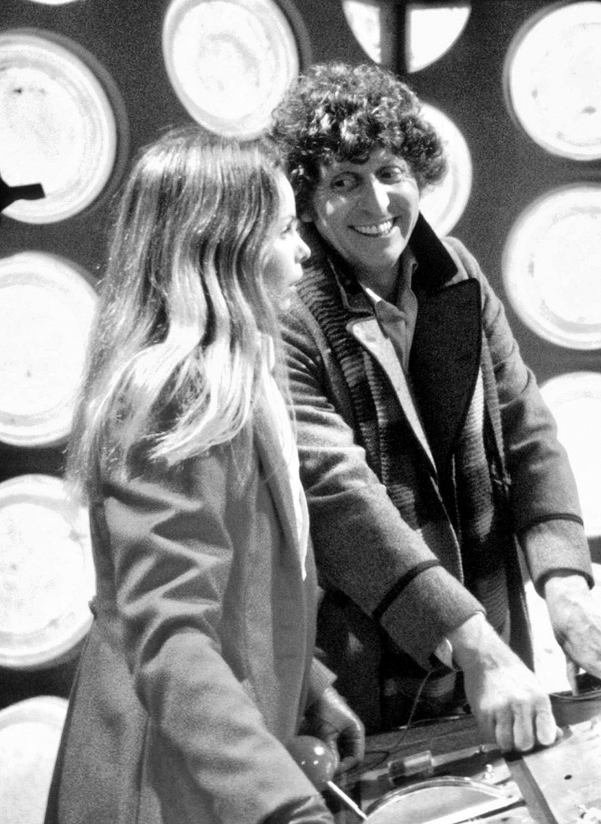 Tom Baker and Lalla Ward during 'The Horns of Nimon'. #TomBaker #DoctorWho #FourthDoctor