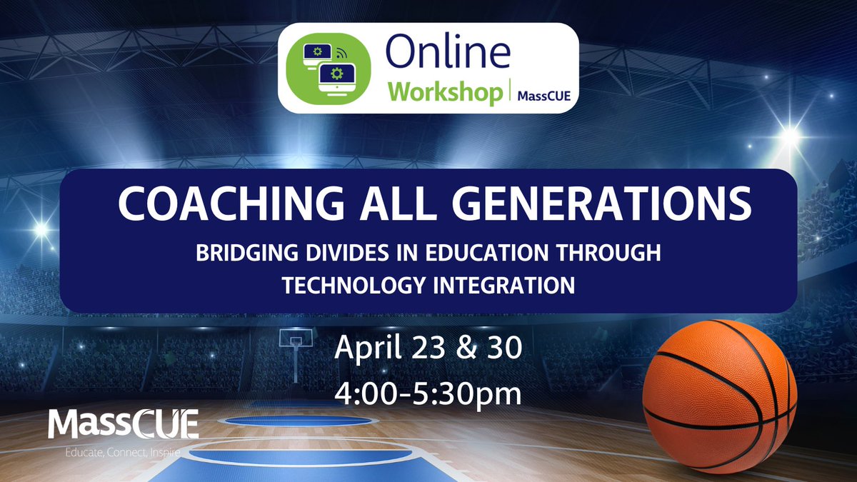 Explore the impact of generational differences on teaching and learning preferences in #MassCUE's Coaching All Generations workshop 4/23 & 4/30. Learn more and register bit.ly/436PFYh @wiredpilgrim @marissafoley325 @WH_Heatherlyn @BlendedLibGirl @DrNicoleL