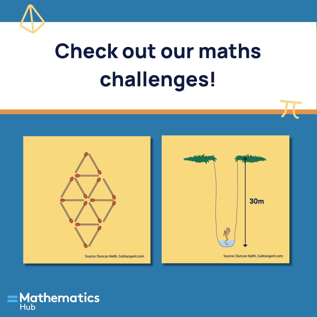 Puzzles, brain teasers and maths riddles are a fun way to use your problem-solving skills and logical thinking.

Sharpen those maths skills and have a go at our fun challenges!

Find out more: mathematicshub.edu.au/students/stude…

#MathsChallenge #AussieED #MathsED #MathsinSchools