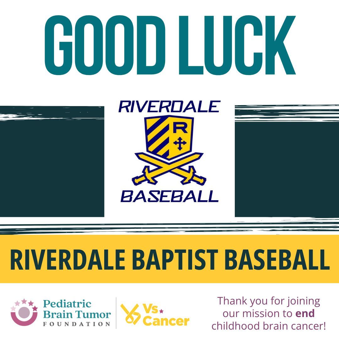 Tip of the cap to pediatric brain tumor survivor & @RBSBaseball Aaron Graves for rallying his team as they step up to the plate with Vs. Cancer! You can join them in supporting pediatric brain tumor research & patient family resources by donating at buff.ly/3VRccGO