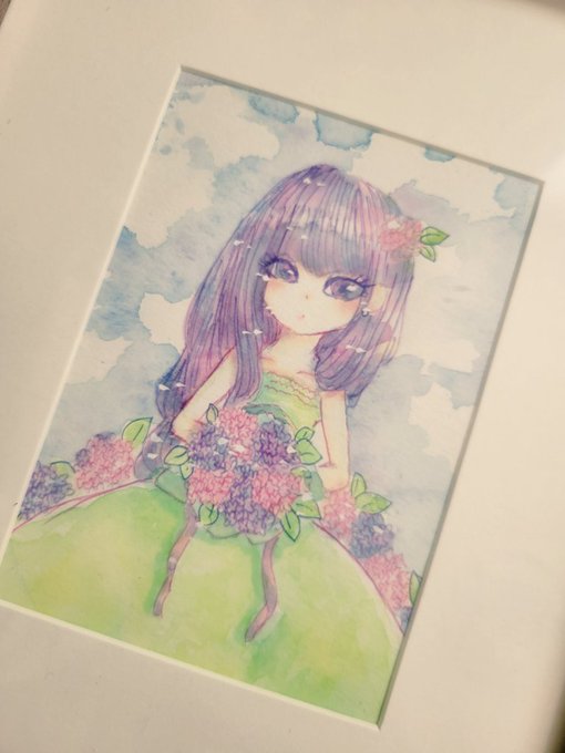 「女の子 紫陽花」のTwitter画像/イラスト(新着)