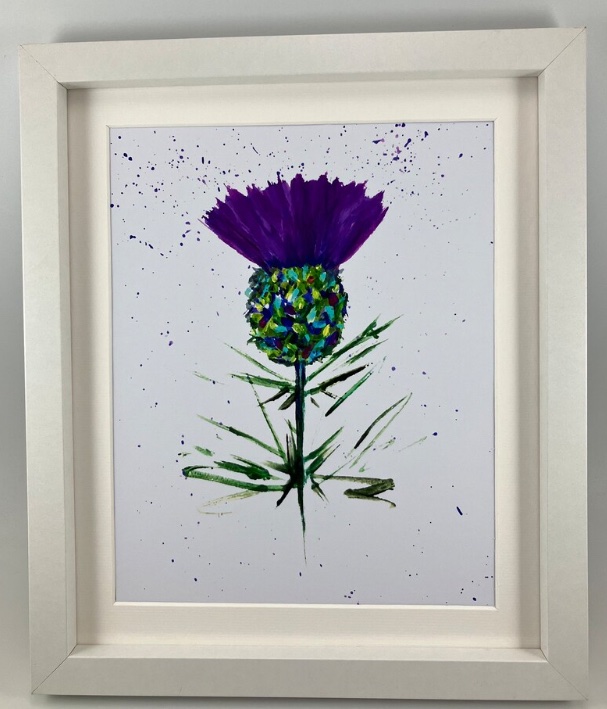 💜Contemporary Scottish Thistle original art print 💚 #earlybiz #mhhsbd #elevenseshour #firsttmaster etsy.com/uk/listing/167…