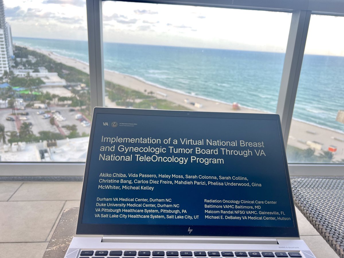 Not a bad view to be preparing for my presentation for tomorrow 😆🏝️ Excited to share about our Virtual National Breast & Gyn Tumor Board Across the VA Health System ⭐️🌟⭐️ ⁦@VAsurgeons⁩ #AVAS2024 ⁦@vadurham⁩ ⁦@DukeSurgOnc⁩ #ChooseVA