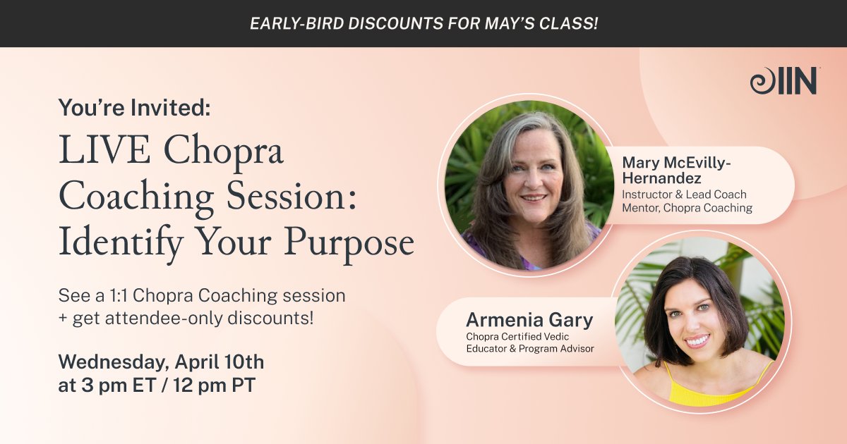 Join us tomorrow! Explore Chopra’s holistic approach to coaching, integrating mind, body, and spirit principles drawn from positive psychology, neuroscience, and ancient wisdom traditions. Register here: tinyurl.com/4zxt3xxh