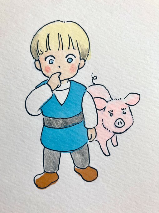 「豚 ショートヘア」のTwitter画像/イラスト(新着)