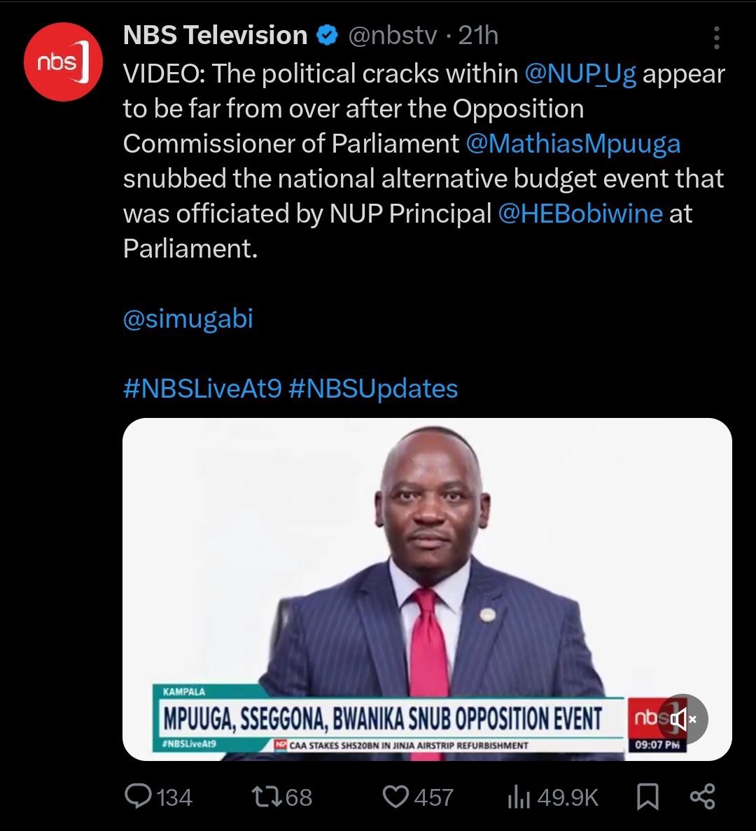 @nbstv & @KKariisa , shame upon your pathetic heads. Idiots!!
That’s why idiots like @SimonKaggwaNjal are on rampage of hateful tweets & speech. 

#UgandaIsBleeding #UgandaParliamentExhibition