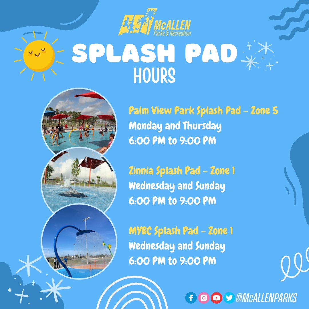 Perfect weather to visit one of our three locations! Even though McAllen is currently under Stage 2 water restrictions, we've still made it accessible for some family fun!