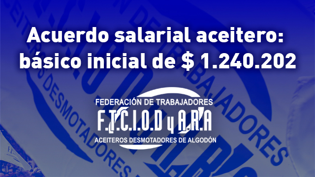 Acuerdo salarial aceitero: básico inicial de $ 1.240.202 federacionaceitera.com.ar/2024/04/09/acu…