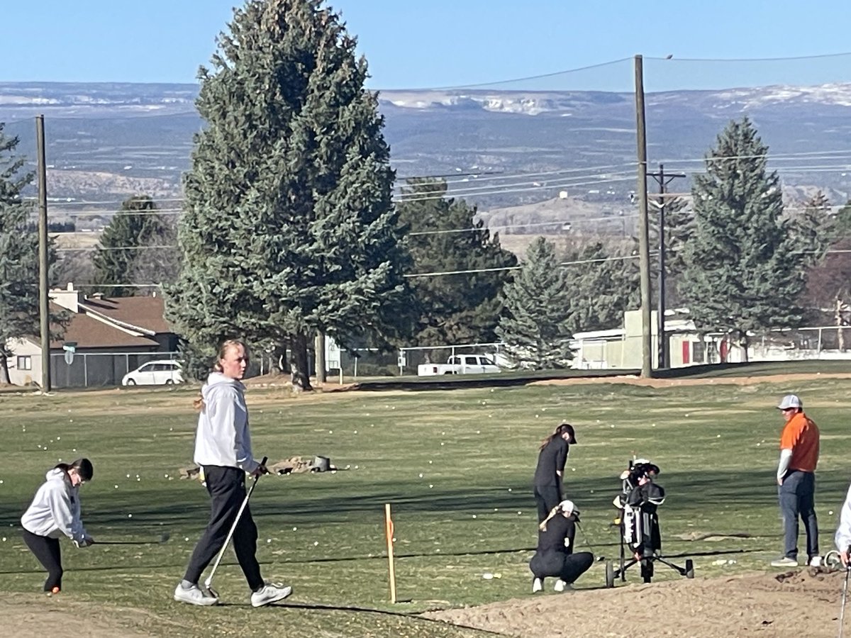 Great day for girls golf at the Black Canyon Golf Course. #GoRedHawks