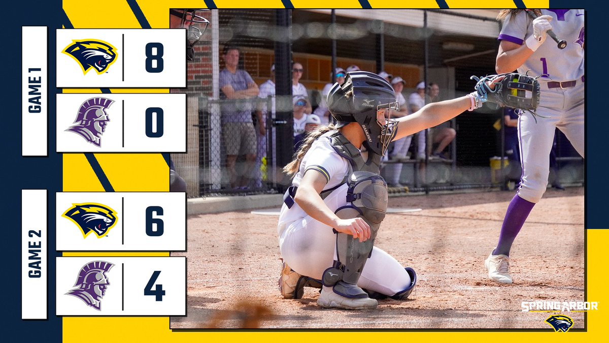 🥎 | @SAUCougarsSB rallies late to complete sweep of Taylor The Cougars move to 25-12 overall with a 17-7 record in the Crossroads League!