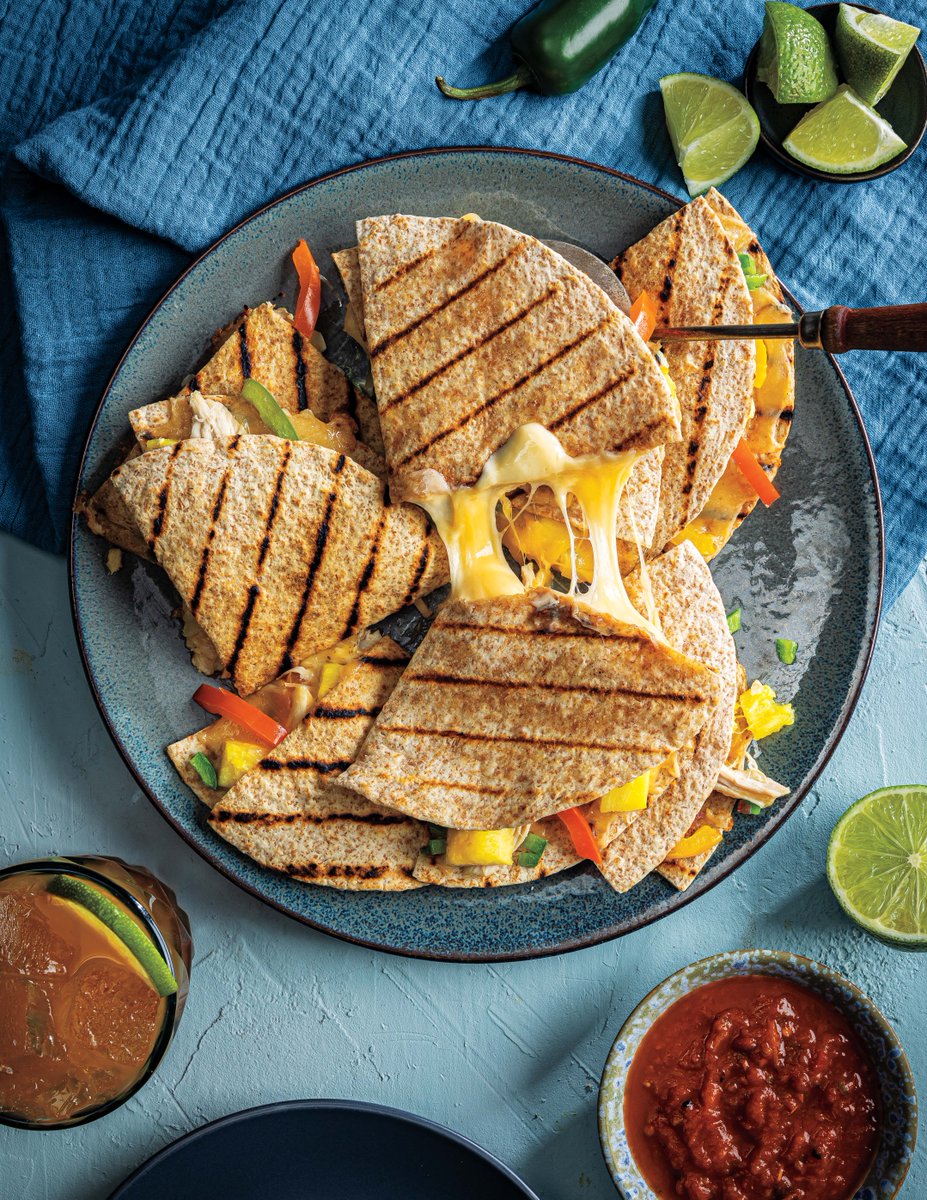 Grilling season is upon us! This sweet and savory recipe for grilled pineapple-chicken quesadillas is quick, easy and perfect for your next cookout or family dinner🍍 Full recipe here: bit.ly/45CUGrN How-to video here: youtu.be/8Ej6LKjYnb4