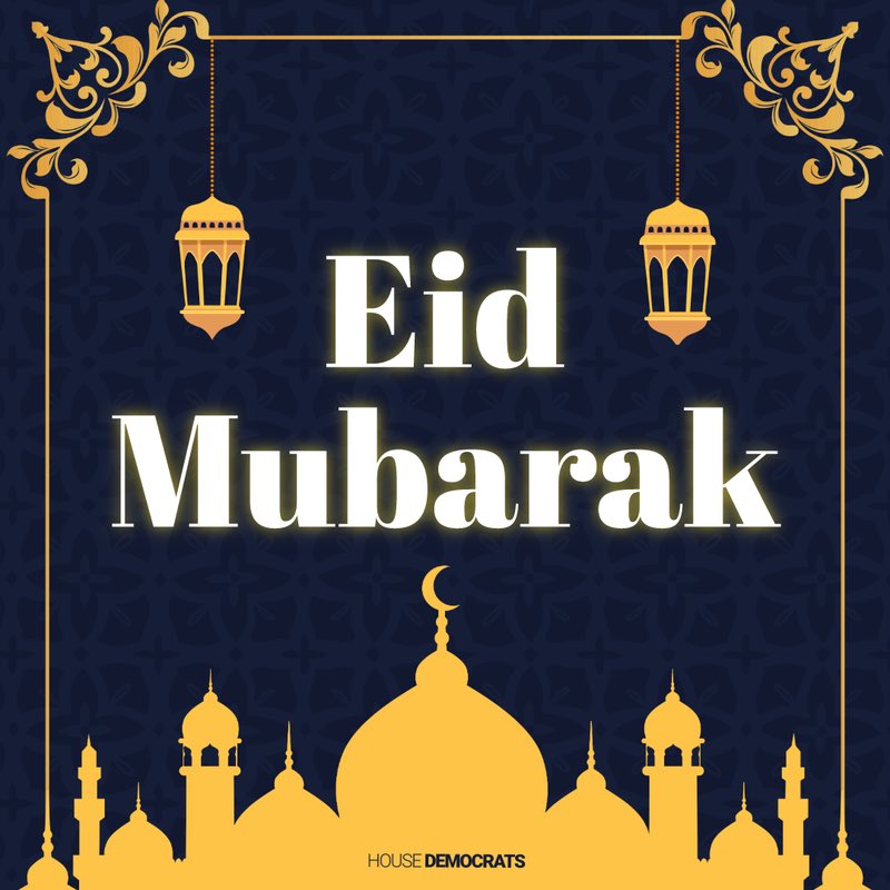 To all those celebrating Eid al-Fitr right here at home in #OH13 and across the globe, Eid Mubarak!