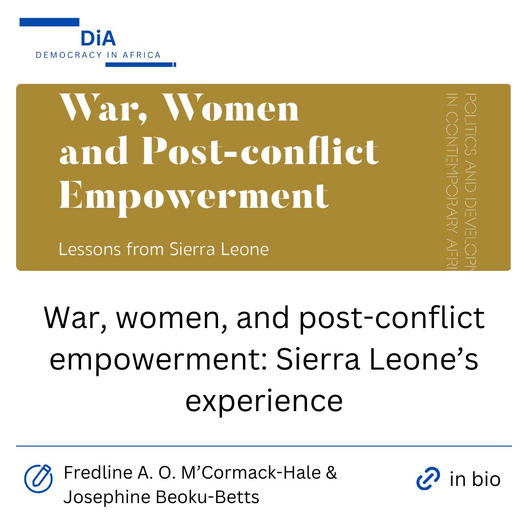 New book 'War Women and Post-conflict Empowerment' delves deeper, questioning the true impact on #women's #empowerment. Through insightful analysis and real-life stories, explore the complexities in #SierraLeone's journey towards gender equality. 📚 t.ly/Pj8Nb