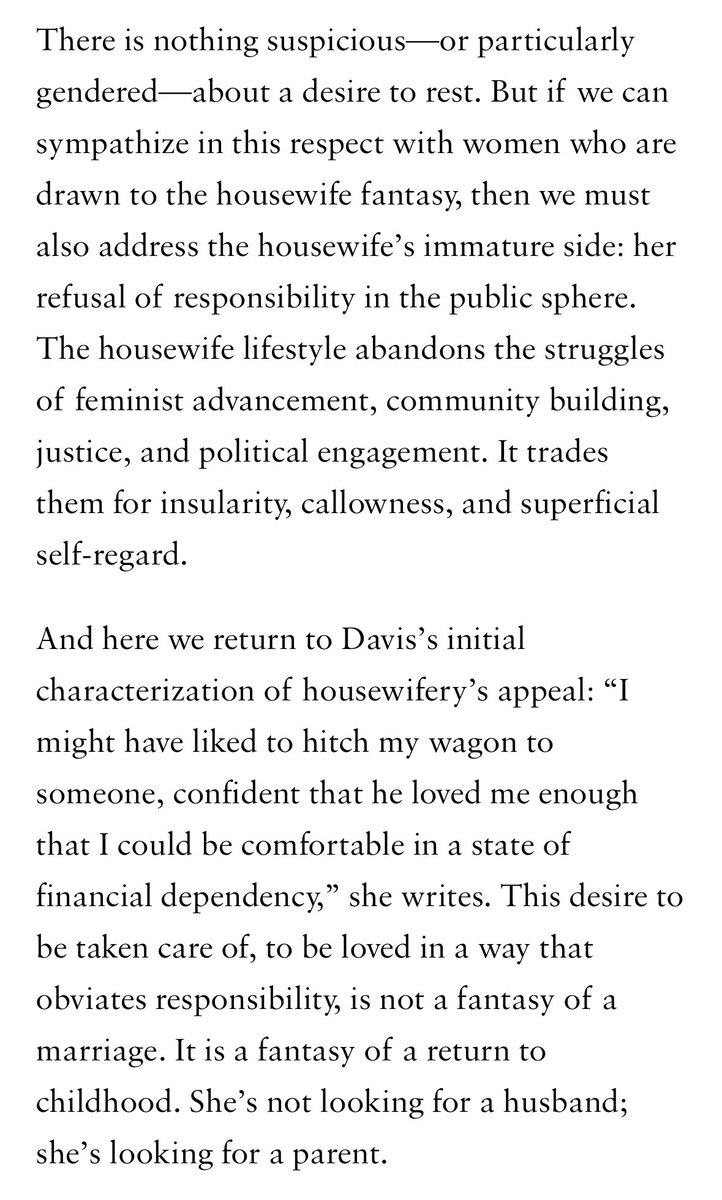 “This desire to be taken care of, to be loved in a way that obviates responsibility, is not a fantasy of a marriage. It is a fantasy of a return to childhood. She’s not looking for a husband; she’s looking for a parent.” bookforum.com/print/3004/lis…