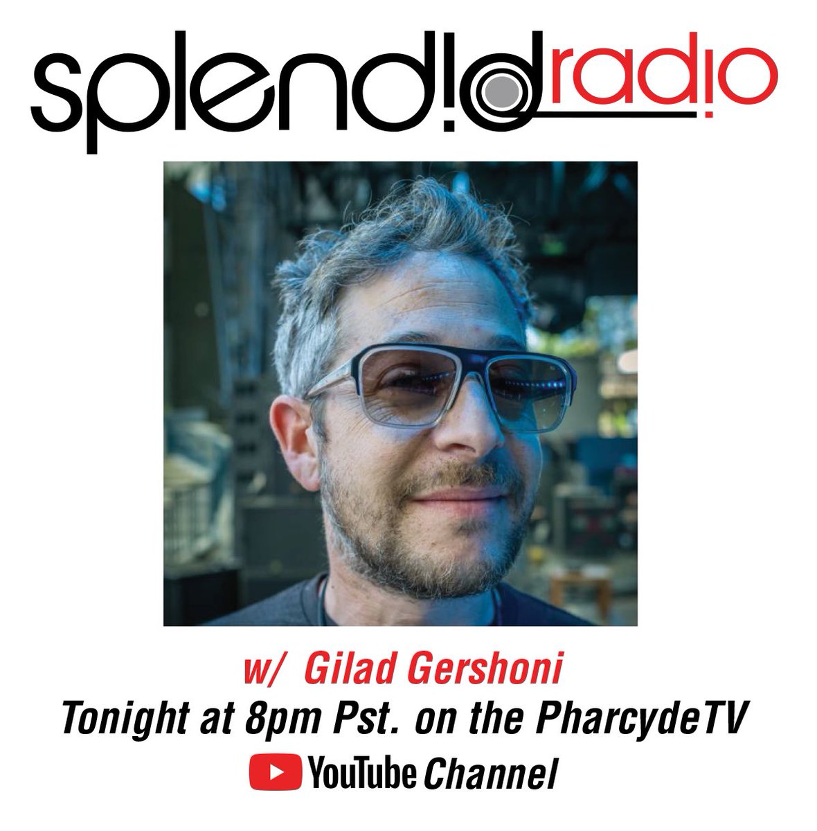 Tonight at 8pm Pst. We're all the way live on @Youtube / PharcydeTV channel with this week's episode of #SplendidRadio with @schmooche and @giladgershoni #DigitalStrategest and #TechnicalDirector of #DeLaSoul This week's episode is brought to you by @theseedsofxanxadu