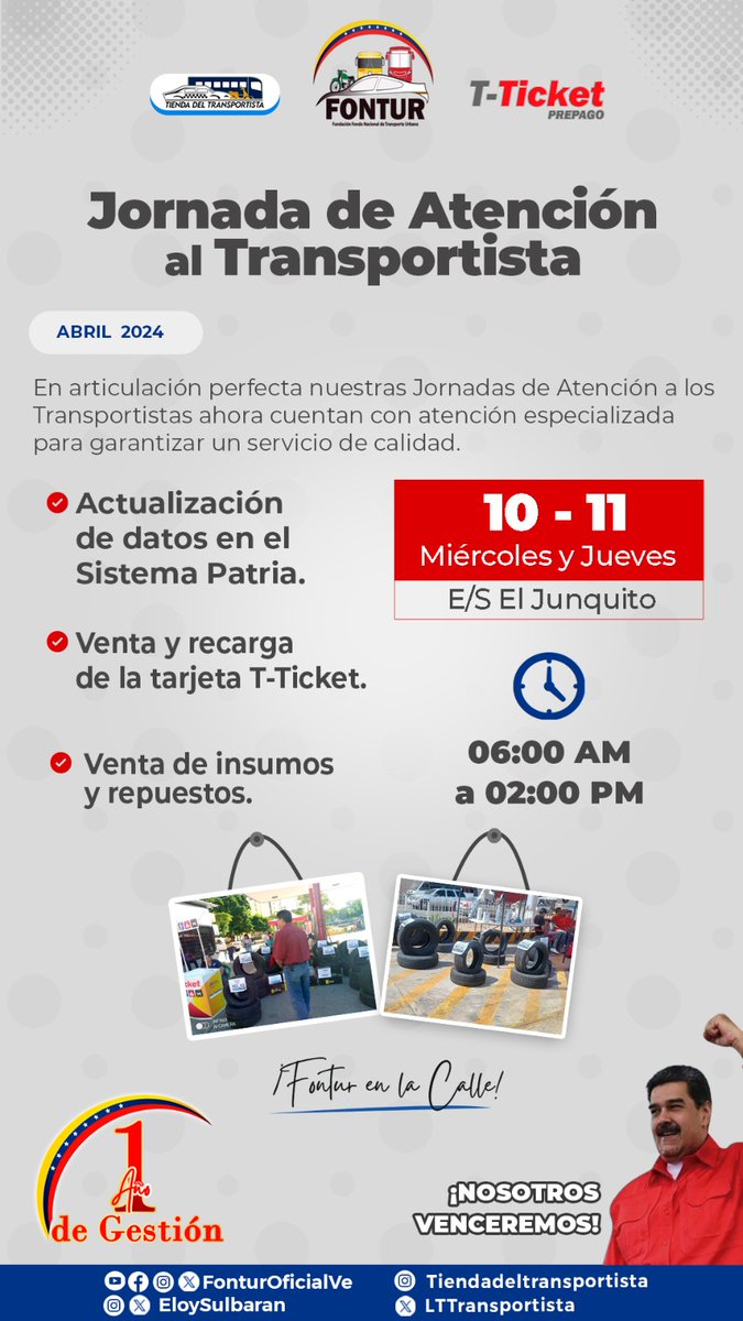 Mañana estaremos en la E/S El Junquito📍por dos día consecutivos🗓️

¡Te esperamos de 6:00 AM a 2:00 PM!⏰

<a href="/NicolasMaduro/">Nicolás Maduro</a> 
<a href="/rvaraguayan/">Ramón Celestino Velásquez Araguayán</a> 
<a href="/ELOYSULBARAN/">Eloy Chiquitín</a>

 #AvanzaPuebloUnido