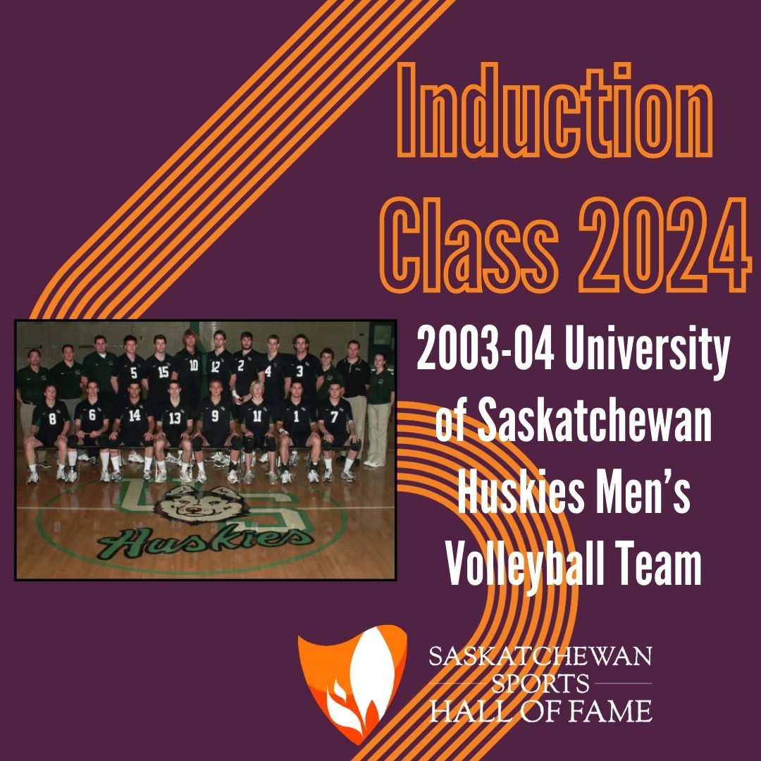 Congratulations to the 2003-04 University of Saskatchewan Huskies Men’s Volleyball Team on being part of the SSHF Class of 2024! The Huskies won the CIS national collegiate volleyball title with a five-set victory over Alberta.