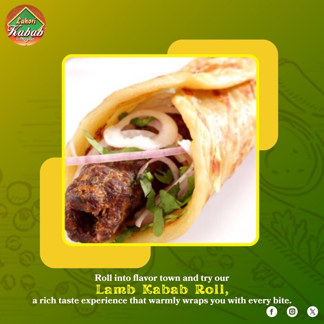 Roll into flavor town and try our Lamb Kabab Roll, a rich taste experience that warmly wraps you with every bite. 

Call us Now: +1 717-547-6062
#lahorikababandgrill #Lahoriflavors #pakistanifood #indianfood #Restaurant #lambkababroll #flavor #warm #rich #bite #fridaywisdom