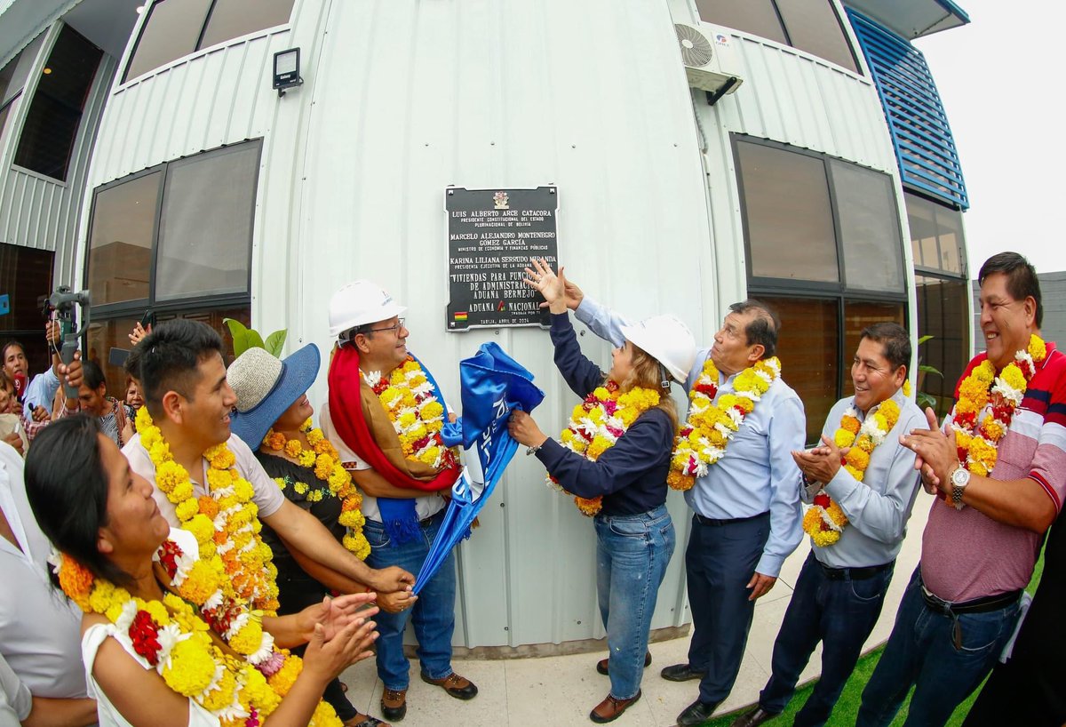 Hoy también inauguramos el nuevo recinto de la Administración de Aduana Frontera Bermejo, viviendas destinadas a nuestros servidores públicos aduaneros y el Punto de Inspección Aduanera La Mamora.