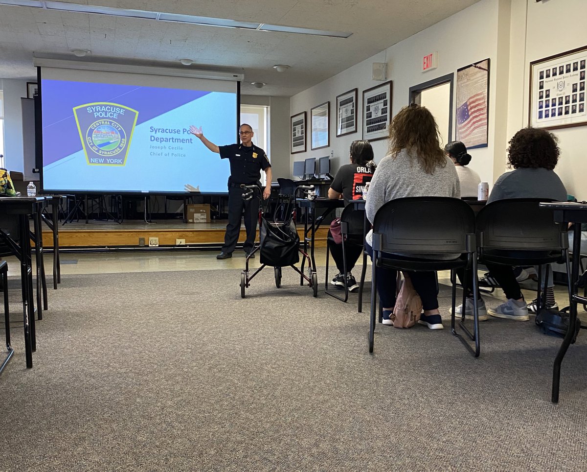 Syracuse Police Chief Joseph Cecile provides a brief history of our Department and description of his role to begin our fifth Citizens Academy Class