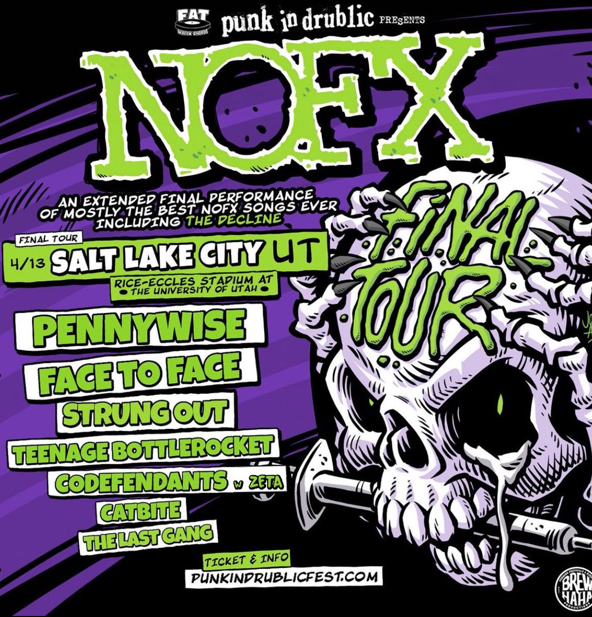 Next weekend Zeta backing Codefendants again at the Punk in Drublic in Salt Lake City, UT for the NOFX final tour 🔥 round 2 LFG 🤘🏽 #joinzeta #codefendants #nofx #punkindrublic