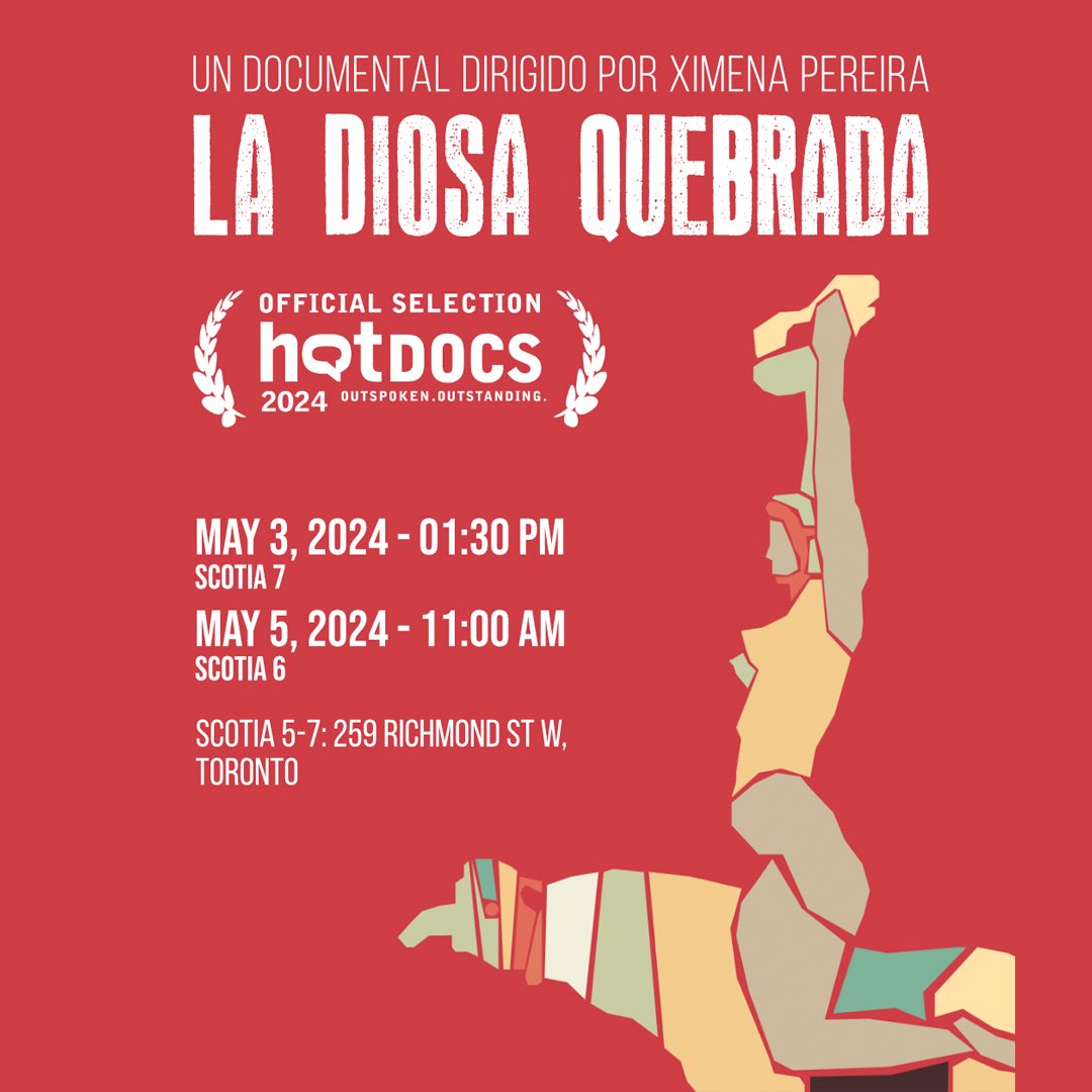 JEVA ORG (@jevaorg) on Twitter photo Tras su estreno en el Festival de Málaga a principios de este año, el corto documental 🎬‘La Diosa Quebrada’ producido por <a href="/CARDAVI1/">Carolina Davila</a> y dirigido y escrito por Ximena Pereira se prepara para su gran debut en tierras norteamericanas en el festival Hot Docs el próximo 3 de mayo👏🏽💚 Tras su estreno en el Festival de Málaga a principios de este año, el corto documental 🎬‘La Diosa Quebrada’ producido por <a href="/CARDAVI1/">Carolina Davila</a> y dirigido y escrito por Ximena Pereira se prepara para su gran debut en tierras norteamericanas en el festival Hot Docs el próximo 3 de mayo👏🏽💚