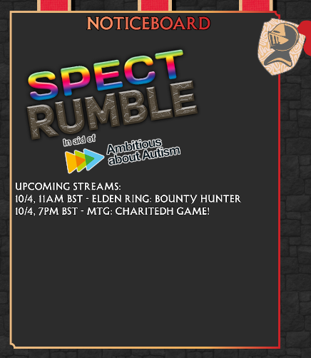 BrackishBrit's tweet photo. Another busy day coming up, with TWO more #SPECTRUMBLE streams! 📯
First, after my earlier blindfolded shenanigans (https://t.co/aibDw3kXk8), I'm fired up for more #ELDENRING! New run to prep for the DLC!
That starts at 11AM BST, with exercise punishments if I die too much! 🏋️ https://t.co/jgoqcaGElI