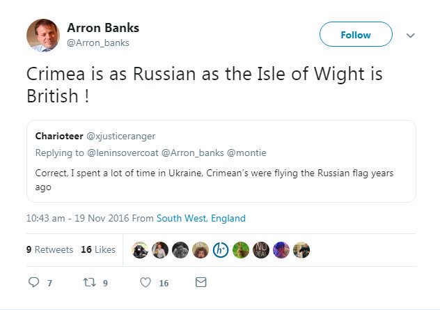 @PhilipEUFBPE @kd84afc @knoweuro Aaron Banks has been an enthusiastic little Putin shill. It seems it doesn't take money to make him a fan of a fascist dictator.