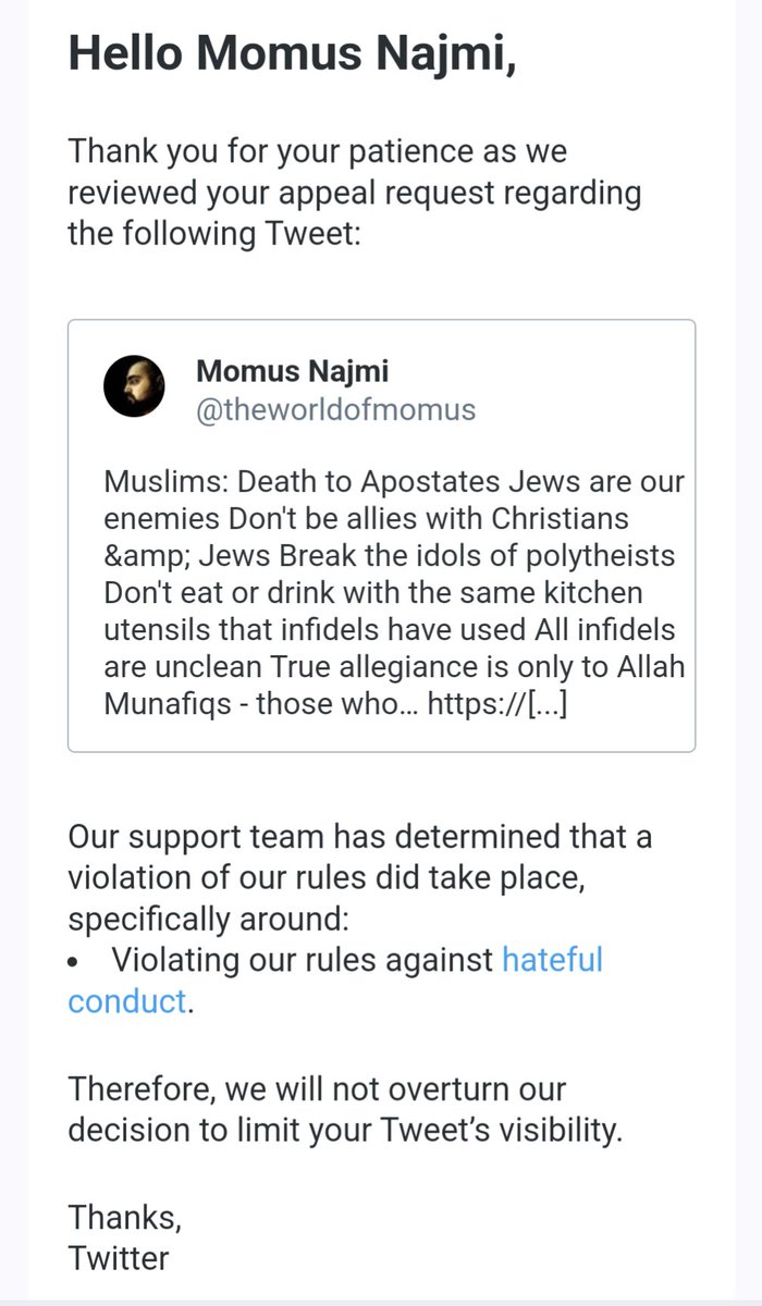 @X @elonmusk @lindayaX @anteryasax @AnterXYasa There you go. As sure as anything. You really are not allowed to criticise Islam on the nose. In any direct terms. This is not an algorithm glitch, this seems like X policy. Which is why, I am asking most to subscribe to my substack. Something stinks at X regarding Islam: