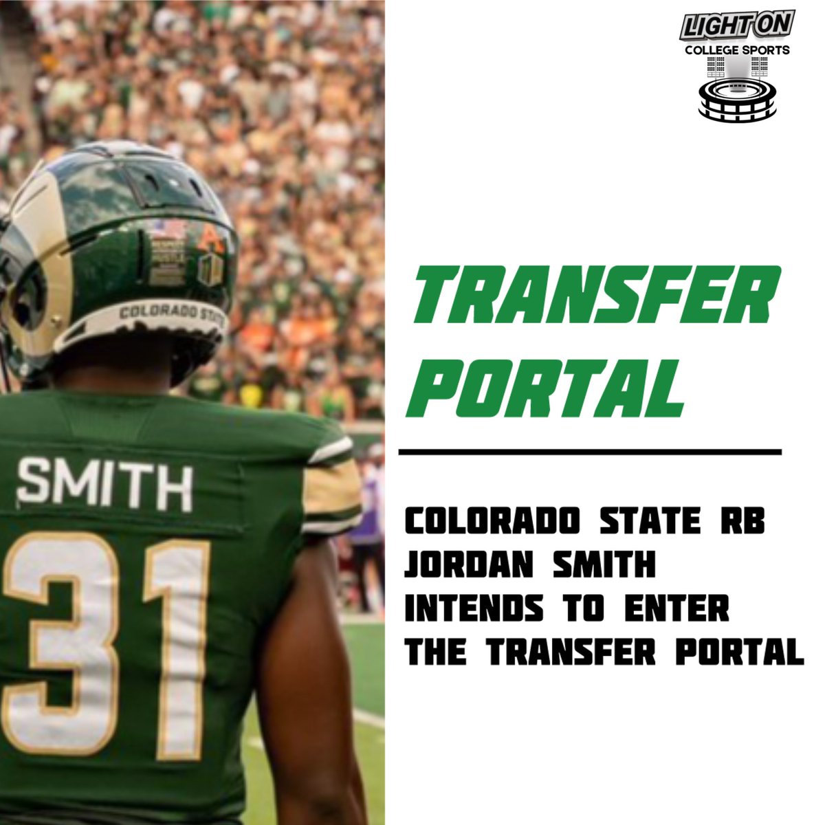 Colorado State RB Jordan Smith intends to enter the transfer portal, per his social media. He has 2 years of eligibility remaining. @1Jordan_Smith1